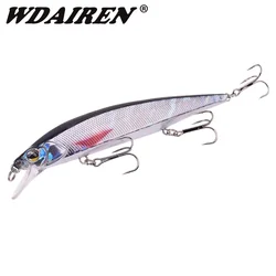 Señuelos de pesca flotantes para pececillos, 14cm, 18,5g, Crankbait Wobblers, cebo duro Artificial para Lucio, perca, lubina con anzuelos, Swimbait, 1 ud.