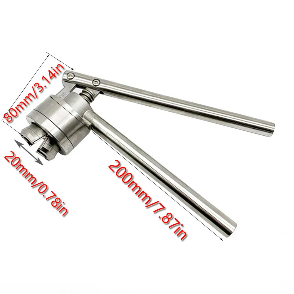 Crimpadora Manual de vial de acero inoxidable de 20mm, máquina de sellado Manual, herramientas de tapado de viales, herramienta de prensado, taponadora abatible de botella - imagen 3