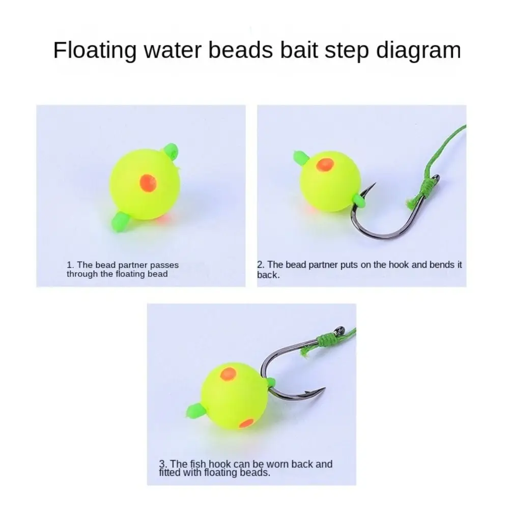 3 piezas Talla 9 # -13 #   Juego de anzuelos con parte inferior inversa, cebo de pesca flotante, juego de sedal de doble gancho, anzuelos de carpa Euro - imagen 3