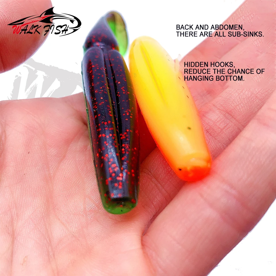 WALK FISH-señuelos de Pesca de 2 piezas, cebo de silicona suave, aparejos de Pesca artificiales, fácil de delinear, 115mm, 12,3g, Leurre Souple - imagen 3