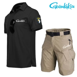 Traje pesca secado rápido hombre – camiseta táctica pantalones bolsillos