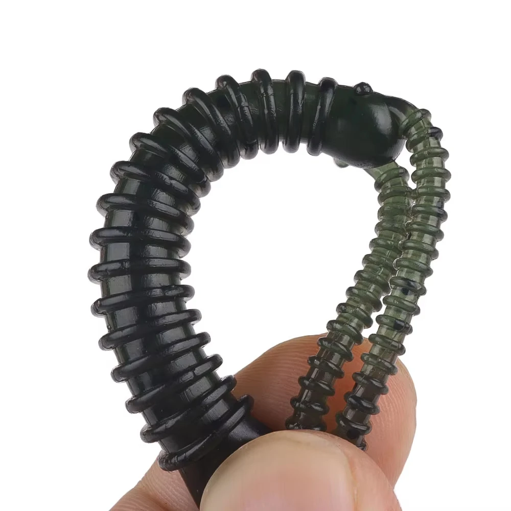 Señuelo de pesca de plástico suave, 6 uds., 3g, cola de horquilla, larva, Swimbaits, gusano, cebo de silicona para lubina, trucha, Wobblers, dorado, agua dulce - imagen 5