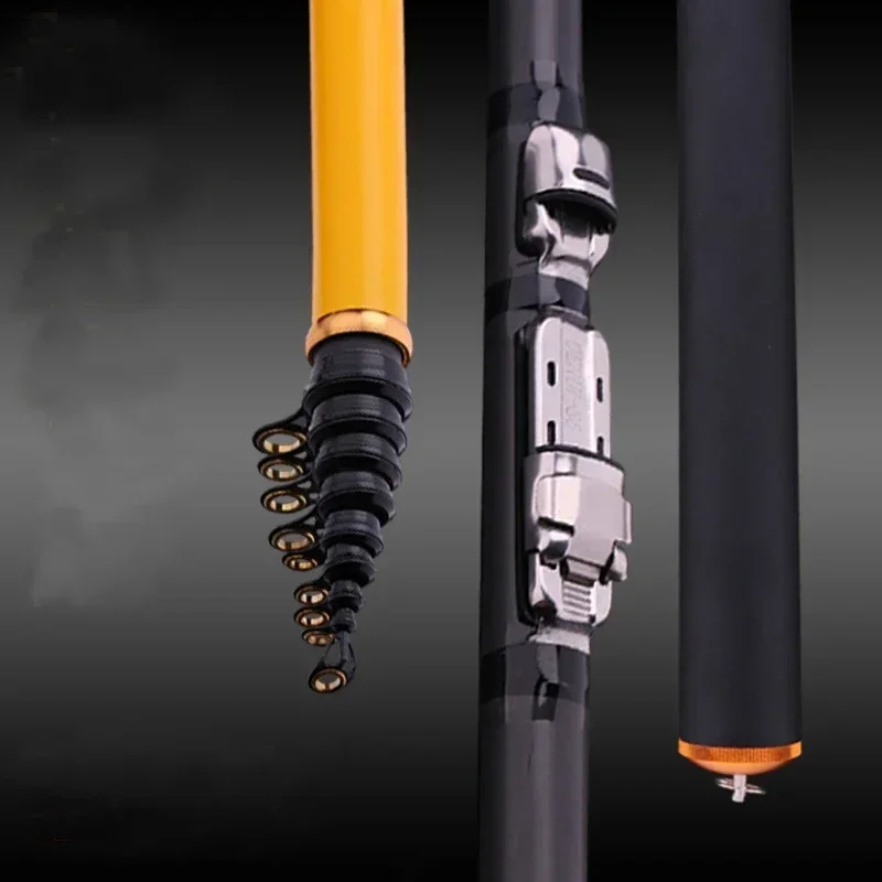 Caña de pescar en roca de 3,6 M, 4,5 M, 5,4 M, 6,3 M, caña de pescar giratoria de alta calidad, alimentador telescópico de carpa M Power, caña giratoria para Surf - imagen 5