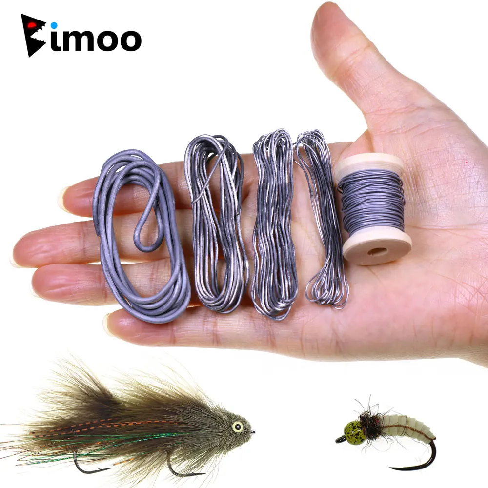 0,5mm 0,8mm 1mm 2mm suave redondo ponido alambre de plomo Material de atado de moscas para ninfa húmeda Streamer moscas cuerpo trucha Señuelos de pesca de mar
