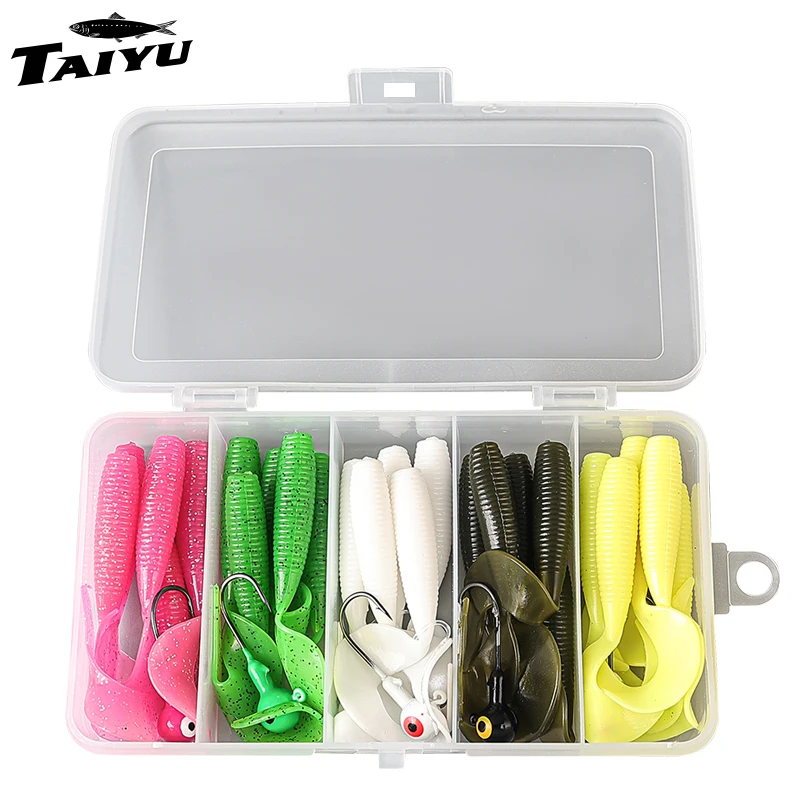 TAIYU Kit de vinilos 7cm – Cola de roll con jig heads y caja - imagen 5