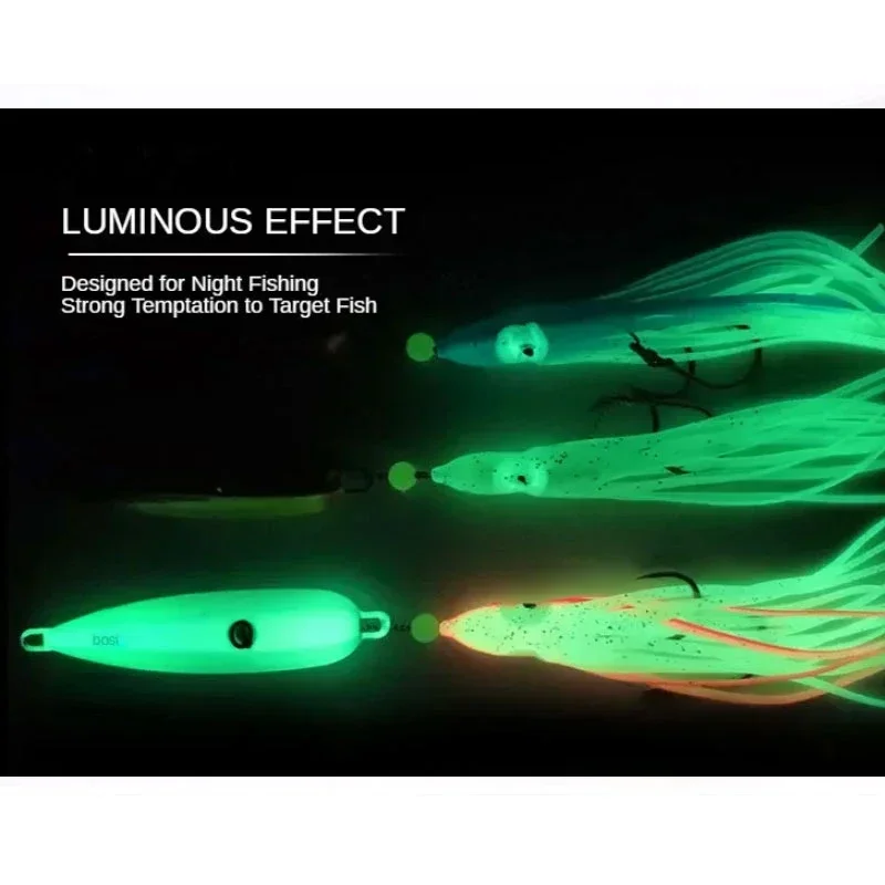 5 unids/caja Tenya Kabura Pesca Inchiku deslizador 60g 80g 100g cabeza de plantilla de Metal Leurre pulpo con falda plomo Jigging Japón señuelo de Pesca - imagen 4