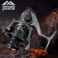 BAKAWA carretes de pesca rodamientos 7 + 1 rodamiento de carrete giratorio 5,5: 1 carrete de pesca relación de alta velocidad equipo de pesca de carpa productos de la serie