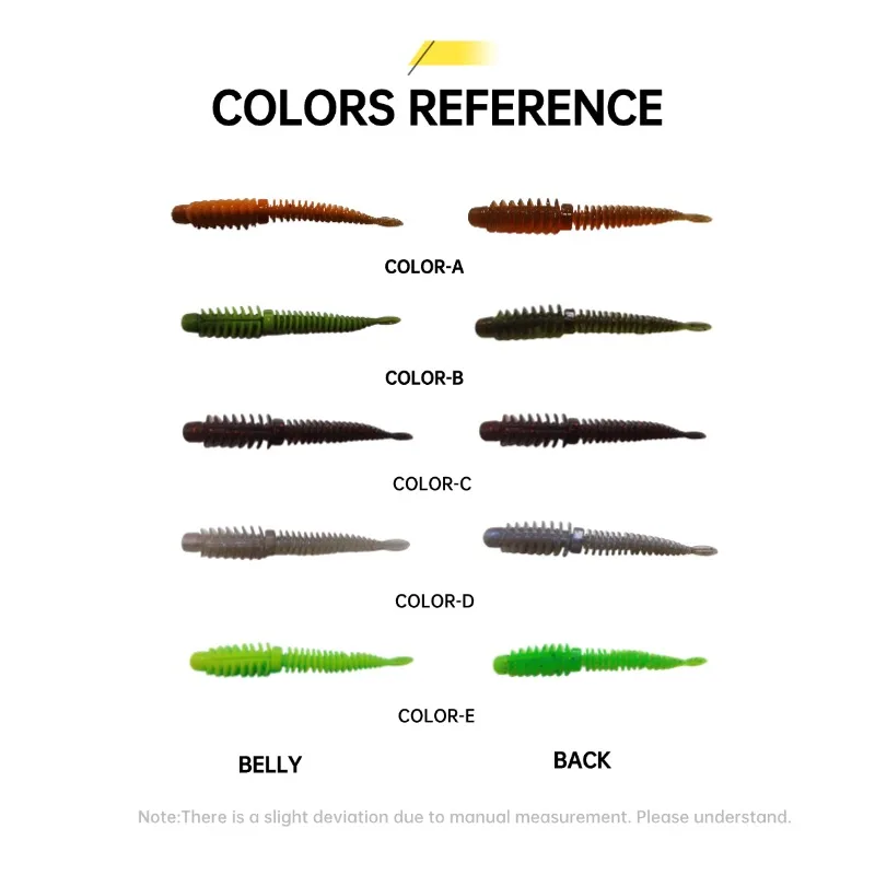 SENSEYE-cebo flotante suave para peces, gusanos TPE de 65mm para Pesca de Lucio, cola de sauce, aparejos de Pesca artificiales - imagen 3