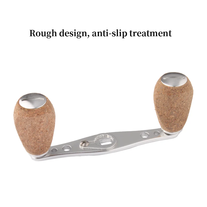 Kawa-mango de carrete de pesca de aleación de aluminio con perilla de corcho para Shi/Da/Ab, tamaño del agujero de Baitcasting, 8x5/7x4mm, longitud del eje de 100mm, bricolaje, 1 ud. - imagen 2