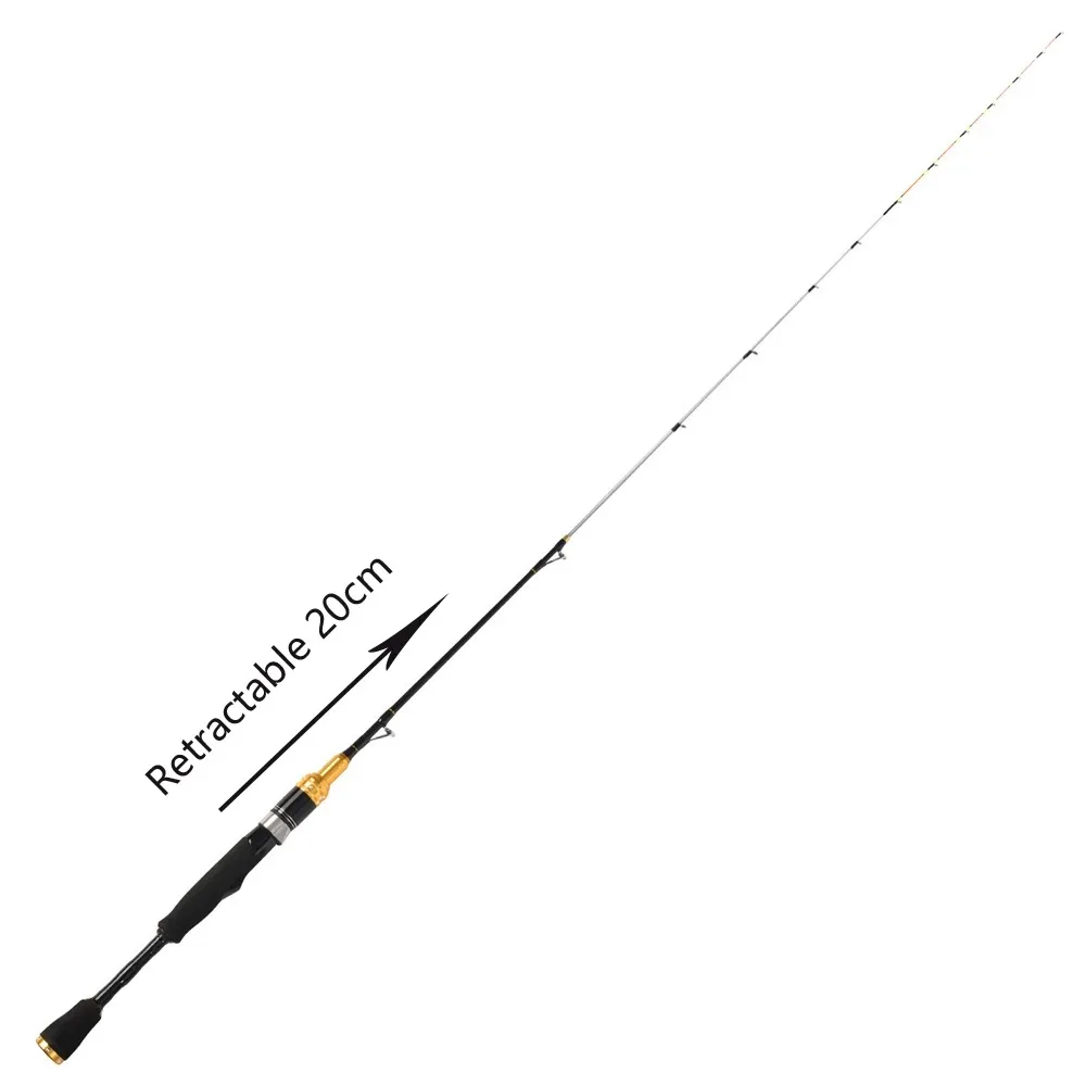 Caña de pescar de dos longitudes, 1,2 m, 1,5 m, aleación de semititanio, 0,4mm, giratoria ligeramente portátil, herramientas de cañas de pescar en hielo, carpa suave - imagen 2