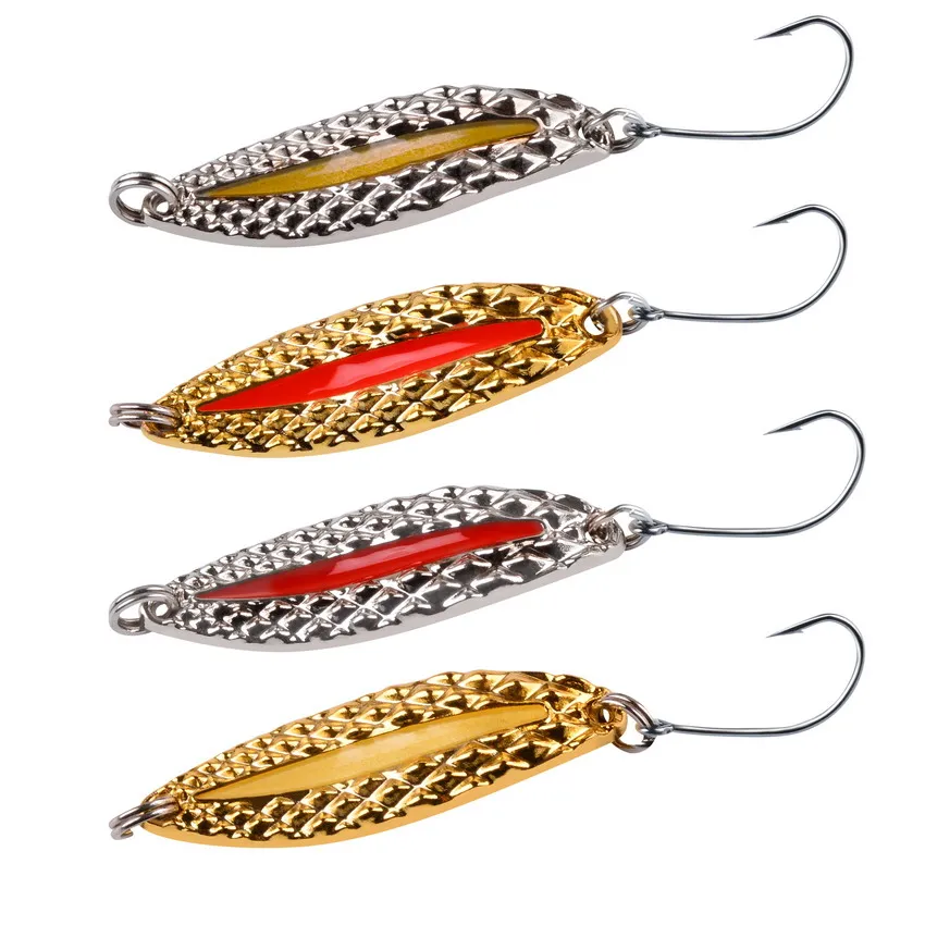 Señuelos de pesca con cuchara giratoria de Metal, cebo duro de 20g, 15g, 10g, 7g, ruido luminoso, Paillette, cebo Artificial, lentejuelas pequeñas, 12 Uds. - imagen 5