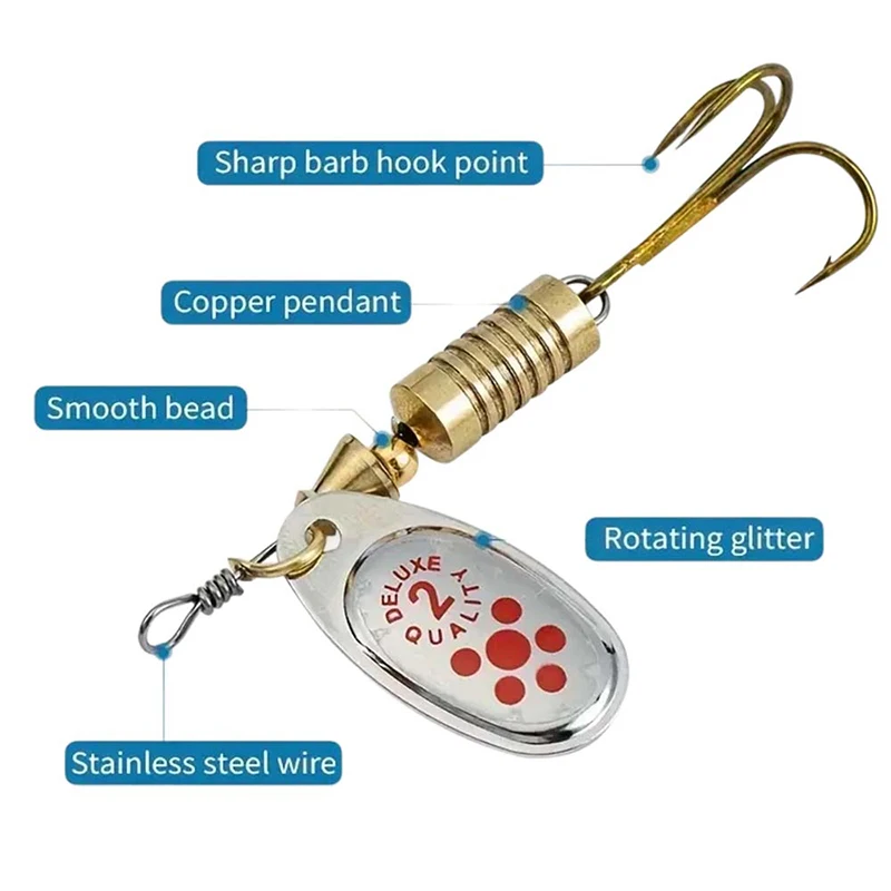 Cucharillas giratorias JSFUN – Cuchillas de acero inoxidable y plumas - imagen 5