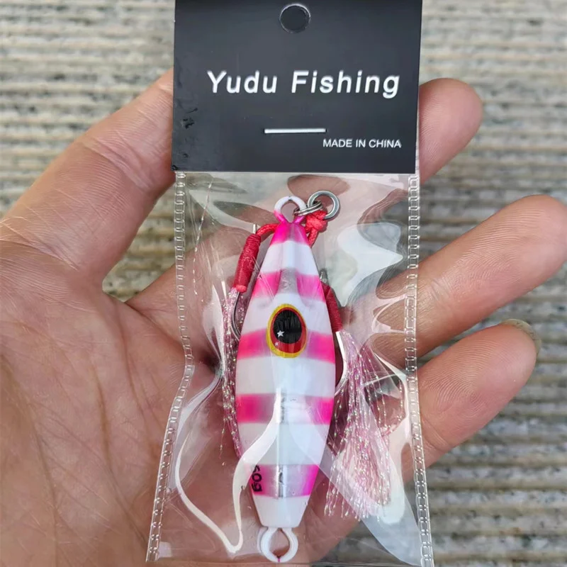 Japón 60g 80g 100g 120g 150g cuchillo con estampado 3D señuelo de jigging plantilla lenta lubina caballa atún barco de pesca señuelo de pesca - imagen 5
