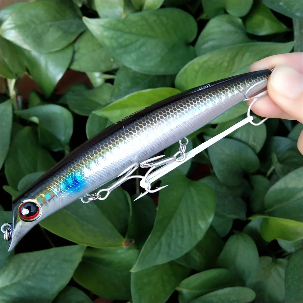 NOEBY-SEÑUELOS DE PESCA DE pececillos, 4 piezas, 12cm, 16g, flotantes, Wobbler, cebo duro Artificial para Lucio - imagen 5