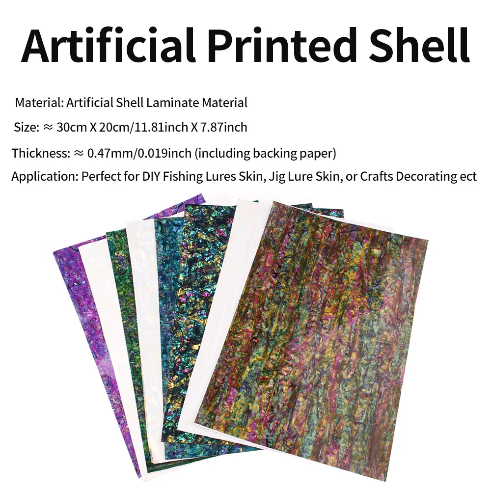 Impresión ICERIO, hoja de concha de abulón Flexible, hoja adhesiva de chapa Paua, señuelo laminado, fabricación de decoración de caña de pescar Materal - imagen 4