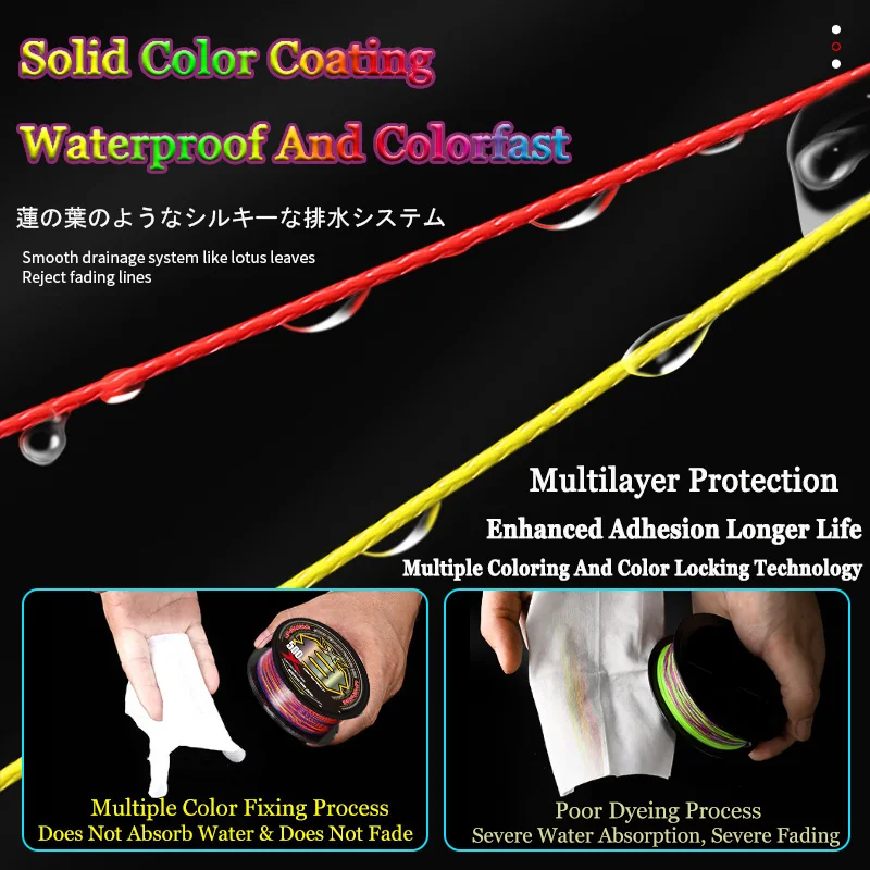 Sedal de pesca de PE trenzado, línea de PE Multicolor de 2024 M, 8G soul X8, Original, japonés, SUPER Jigman, 12LB-80LB, 300 - imagen 3