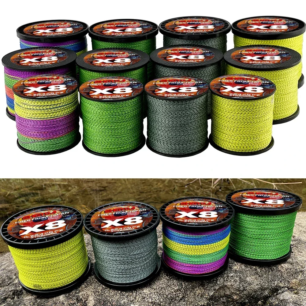 GHOTDA-sedal de pesca trenzado X8 de 1000M, multifilamento MultiColor de 8 hebras, línea de PE para Mosca de agua salada, 18, 22, 31, 39, 43, 52, 61, 78LB - imagen 5