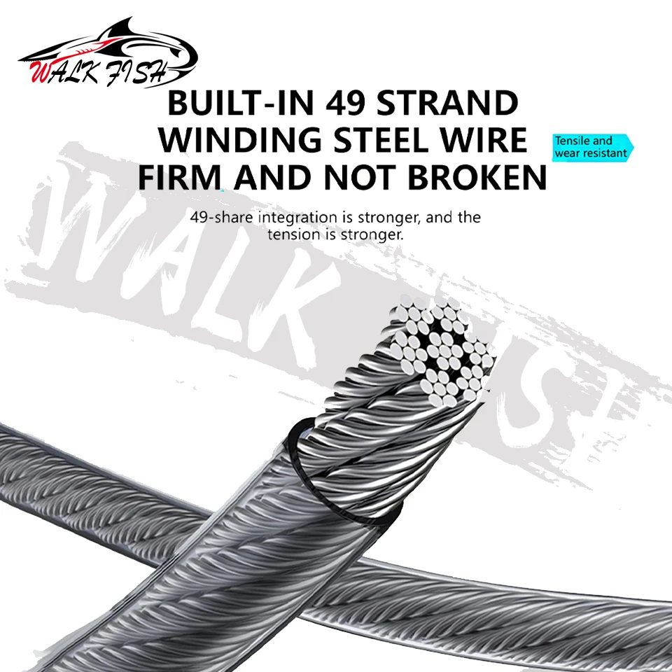 Línea retráctil WALK FISH – Cable acero inoxidable trenzado antipérdida - imagen 5