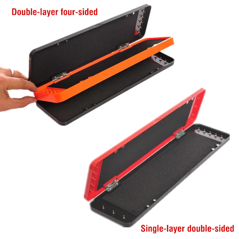 Caja de aparejos de pesca de carpa multicapa, caja de almacenamiento de aparejo de pelo rígido Zig Chod, accesorio antideslizante para sedal de pesca, 32/37/45CM - imagen 3