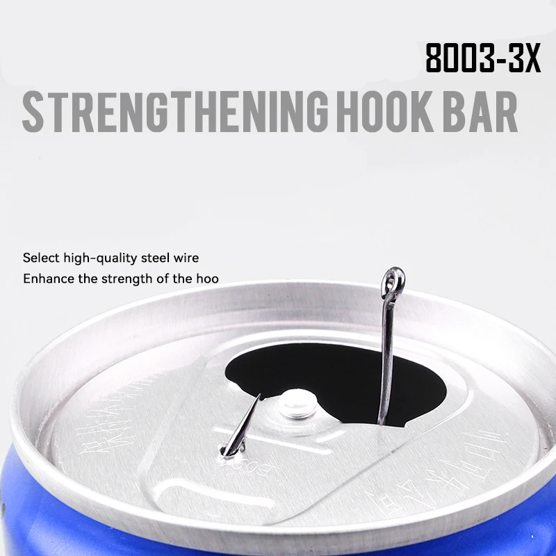 20/50 piezas 8003 señuelo anzuelo 3 # -3/0 #   Anzuelos de pesca de acero rico en carbono, cebo suave con púas, anzuelos de gusano para accesorios de pesca de carpa - imagen 2