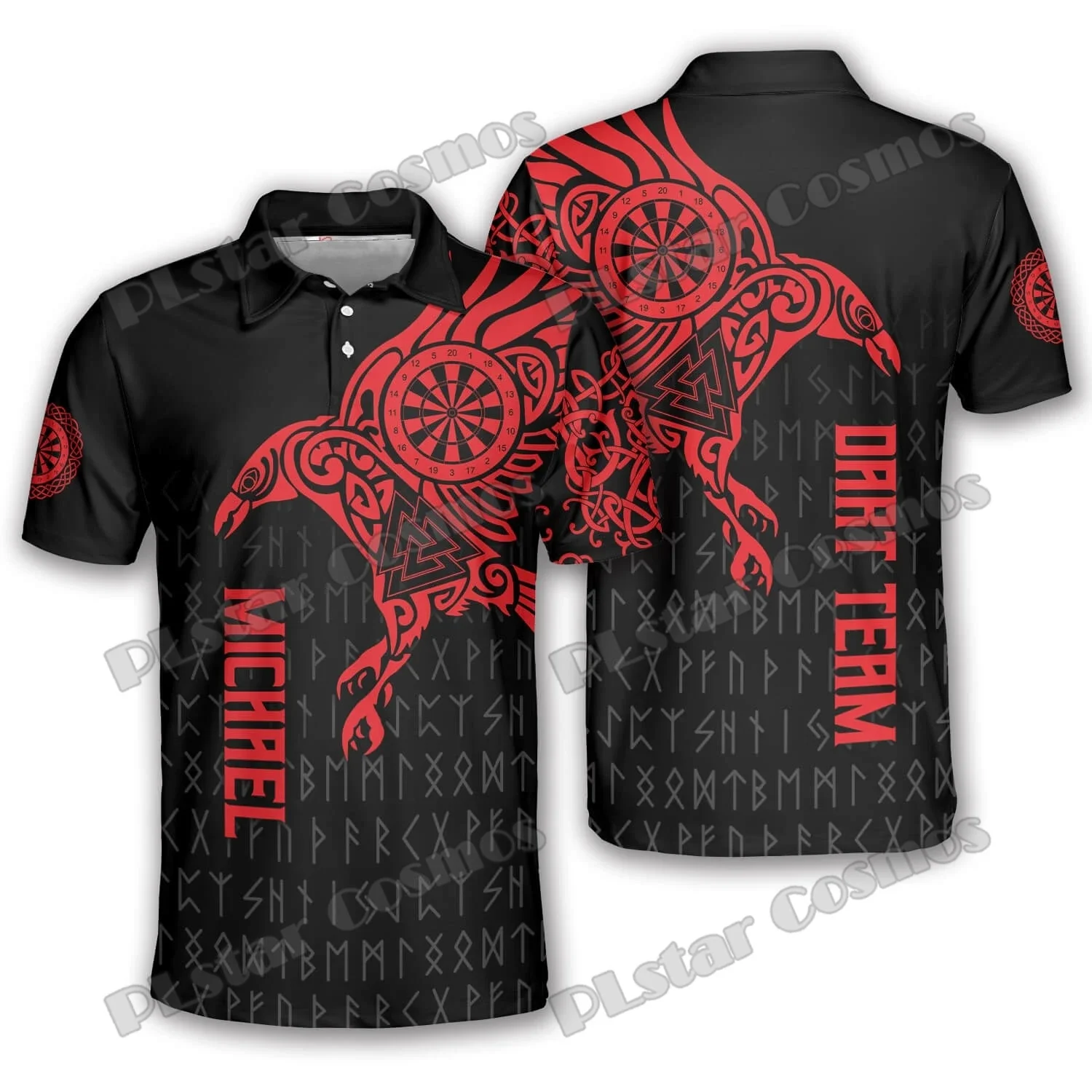 PLstar Cosmos-Camiseta de manga corta para hombre, Polo con estampado 3D personalizado de tatuaje del árbol de la vida nórdico, a la moda, informal, de verano, PLP24 - imagen 2