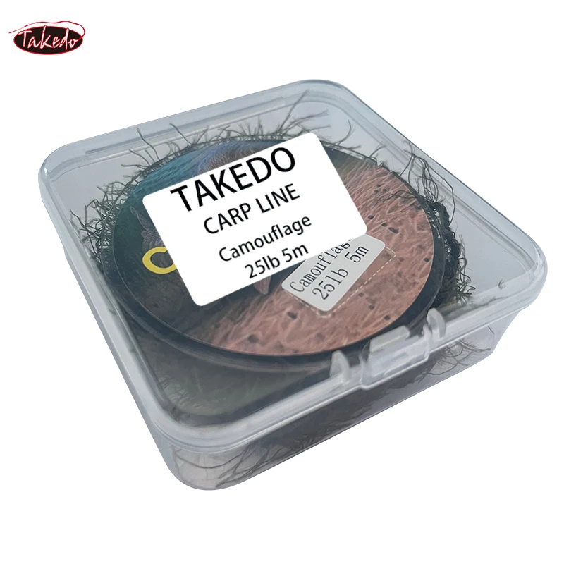 TAKEDO 5M Disguising Seagrass PE Braid Line Weeds Carp Line Lead Core Camouflage Fishing Line For Carp Fishing - imagen 5