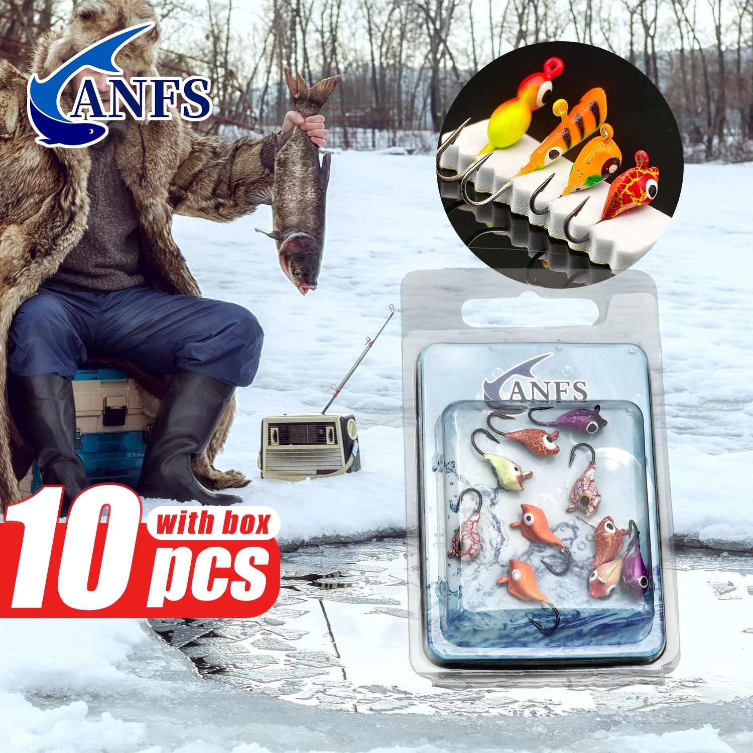 Señuelos de hielo ANFS con colores vibrantes - imagen 2