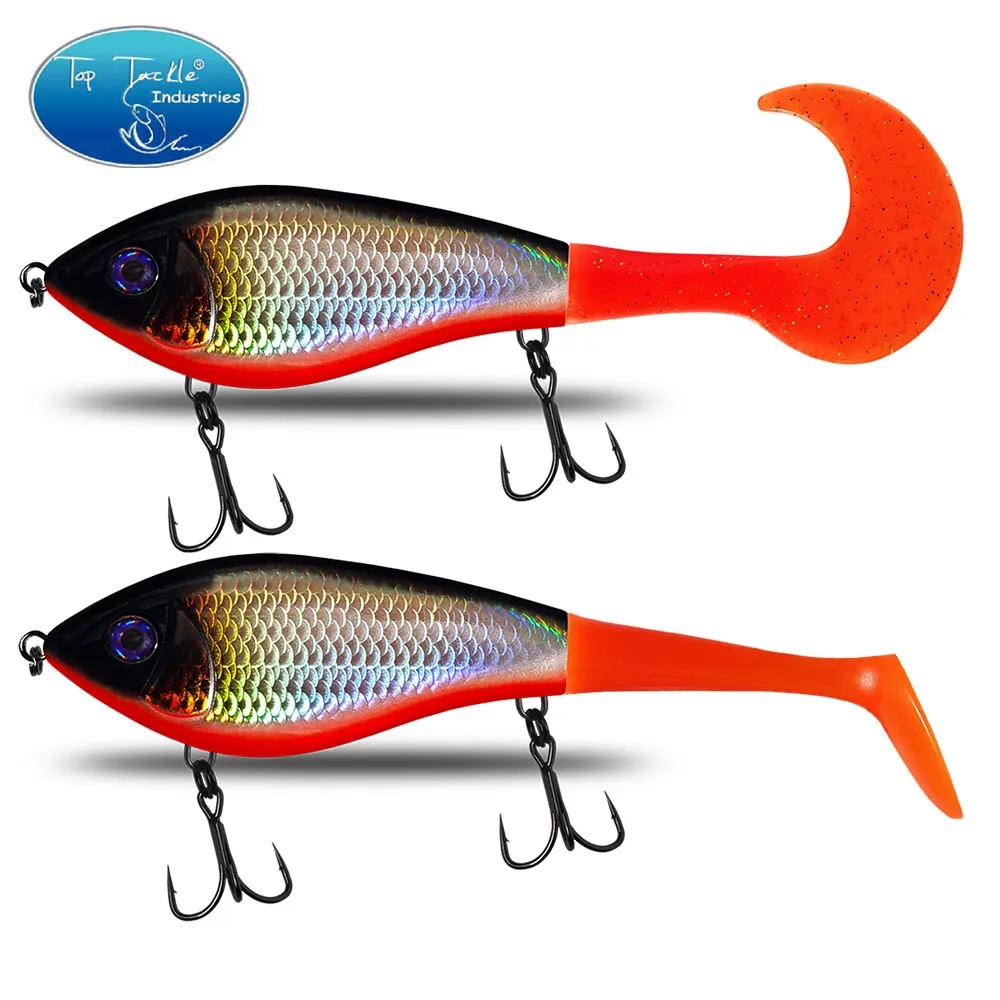Cebo Jerk de hundimiento lento con cola suave, 100mm, 76,5g/72g, señuelo Artificial CF para Lucio almizclado, aparejo de señuelo de pesca de lubina deslizante - imagen 3