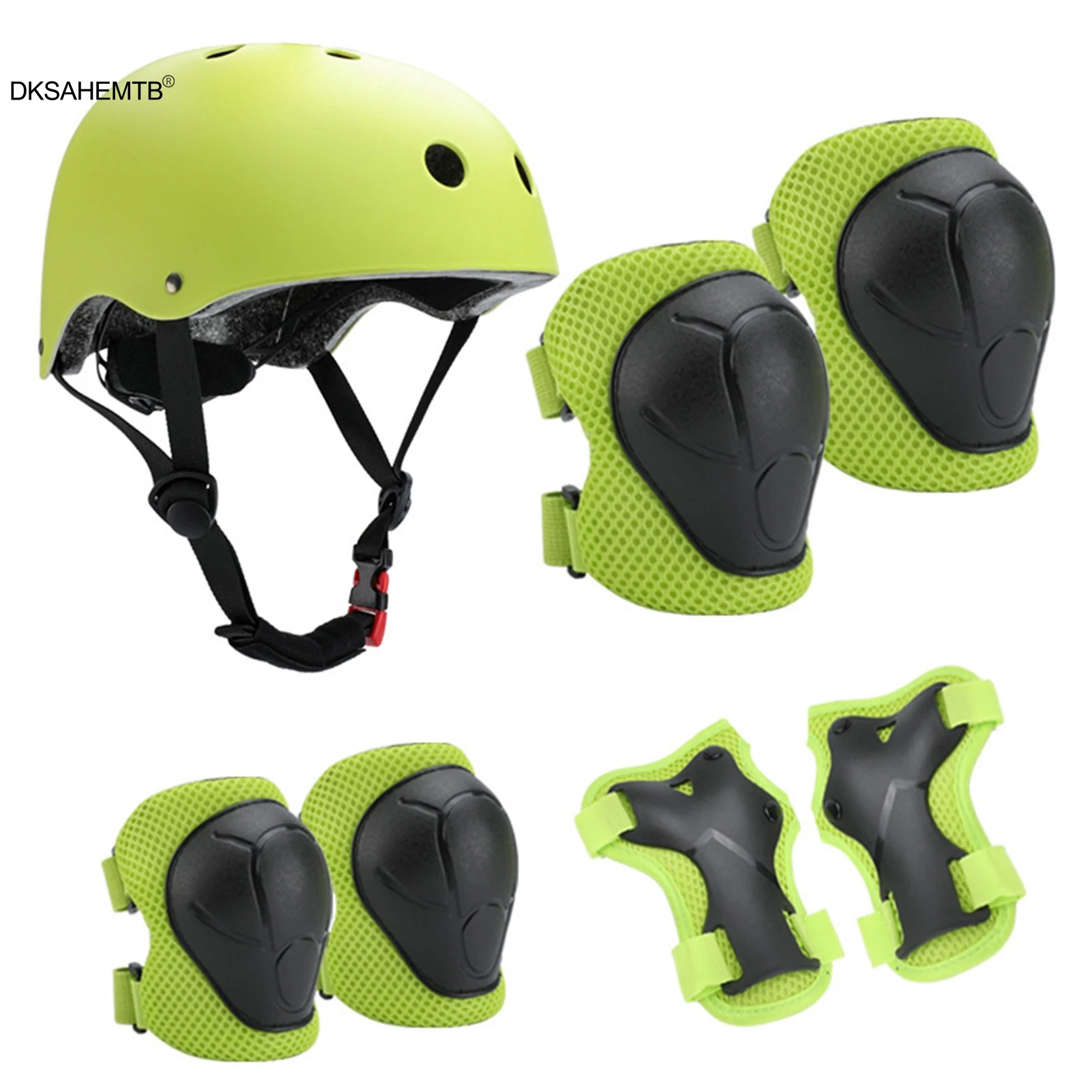 7 Uds. De engranajes de protección para ciclismo para niños, pulsera protectora de esponja de perlas para muñeca y rodilla para ciclismo, patín, esquí, equipos para deportes al aire libre - imagen 4