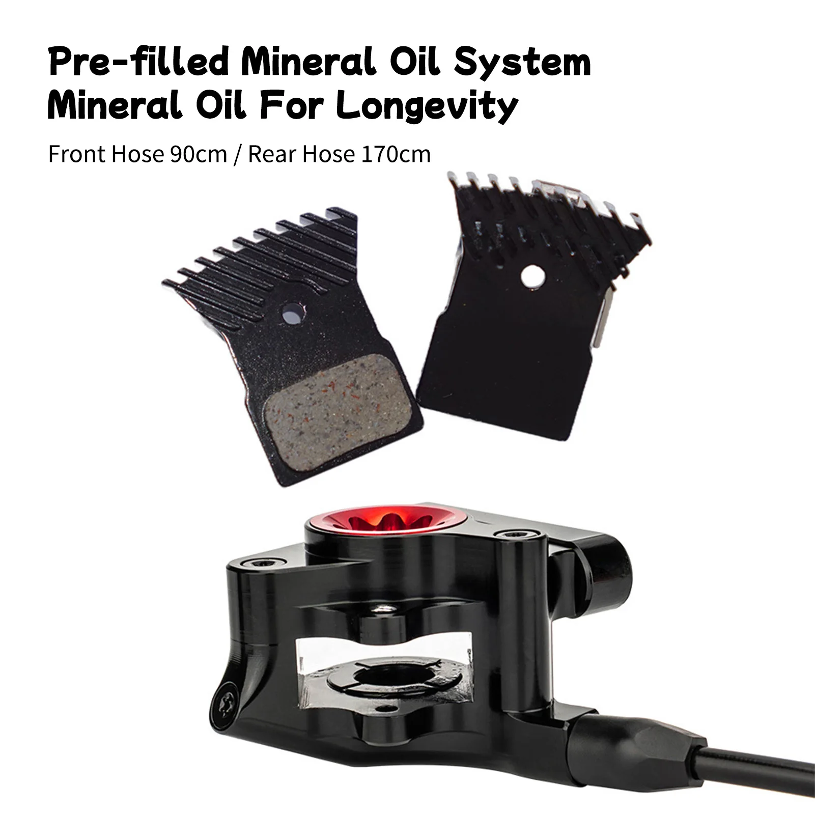 Frenos de disco hidráulicos para bicicleta de carretera, sistema de aceite mineral de aluminio con dos pinzas de pistón - imagen 3