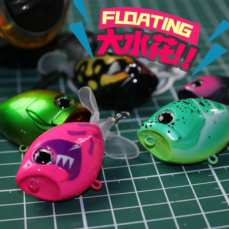 DUODUOYU-señuelo de pesca de hélice, sistema de superficie de 6g/11g, Tractor, Sub, cebo popper, aparejos de pesca de plástico duro, 1 piezas - imagen 4