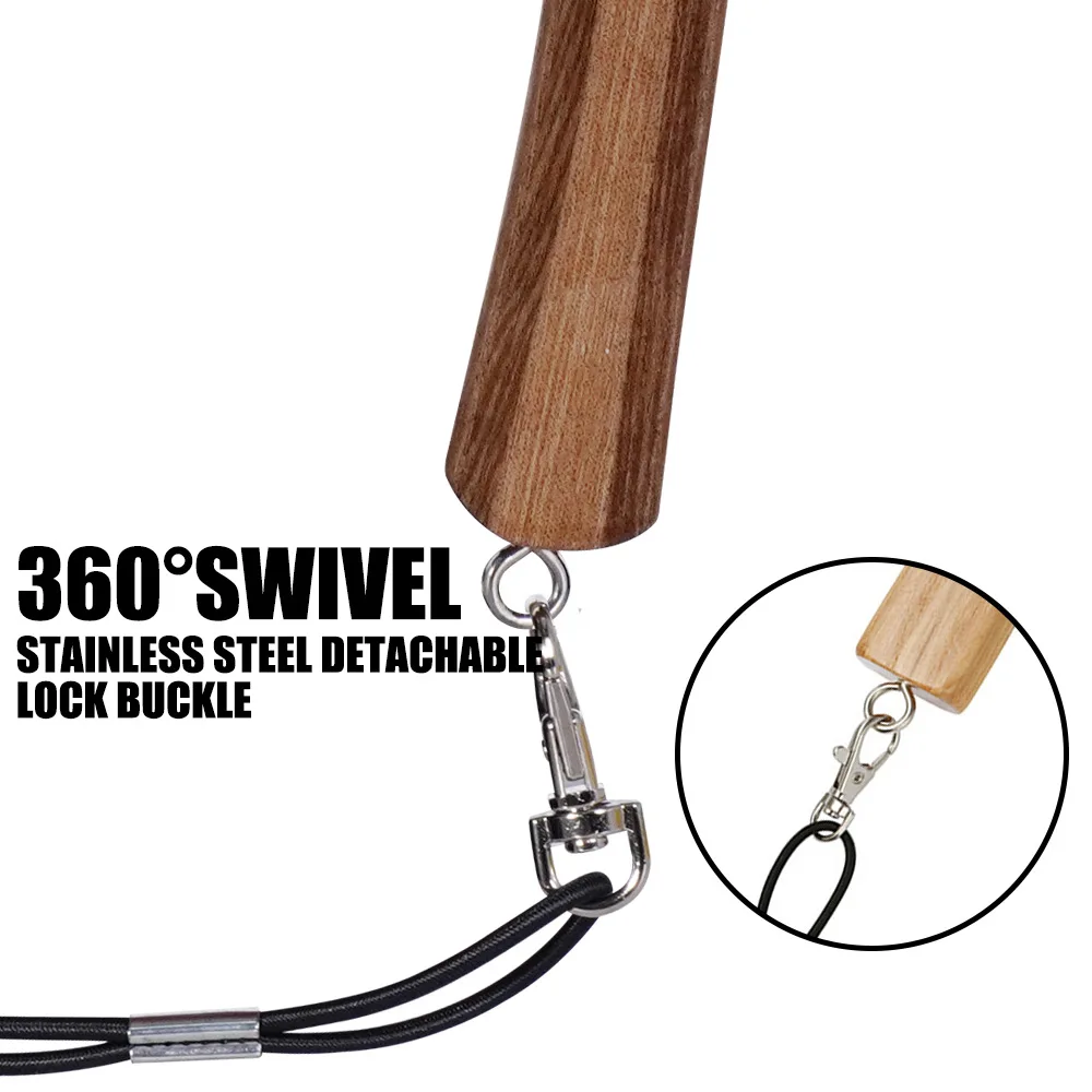 Red de aterrizaje de trucha grande con mango de madera, aparejos para moscas, revestimiento de goma, herramientas para Lucio, captura y liberación - imagen 2