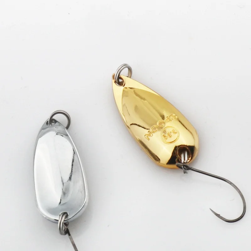 Señuelo de Micro cuchara para pesca, 2,2g, 3,8g, forma de clavícula, cebo duro de Metal Artificial, 2 unidades por lote - imagen 3