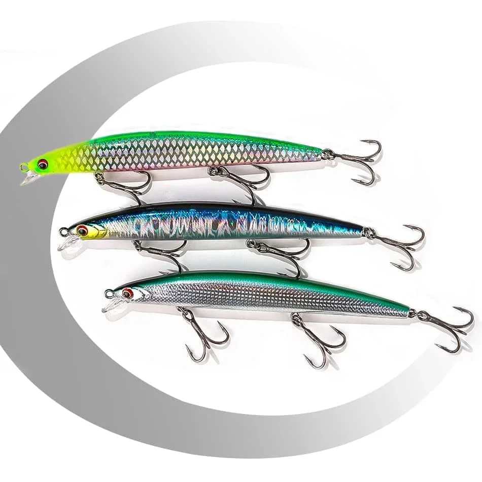 MOOKZZ-señuelo flotante para pececillos, cebo duro para pesca, 143mm/20g, 125mm/13,5g - imagen 4