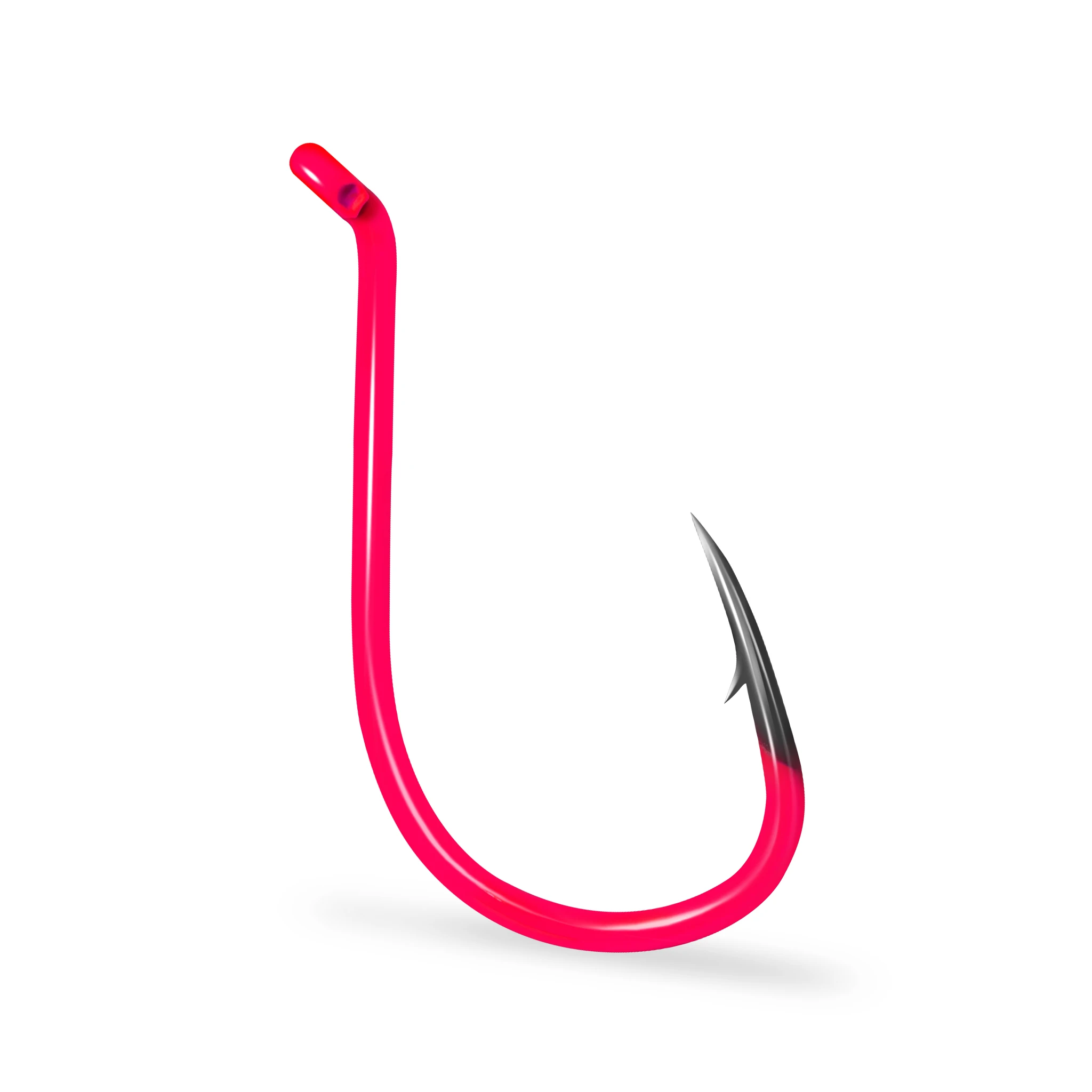 ZYZHE 3 ~ 6 unids/lote ganchos de pulpo rosa 6/0 #   7/0 #   8/0 #   10/0 #   Anzuelos compensados afilados resistentes a la corrosión con revestimiento amarillo fluorescente - imagen 5