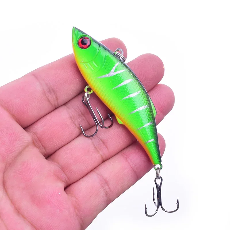 1 unidad de Señuelos de pesca en hielo de invierno 7,5 cm 9,5g Vib hundimiento Wobblers cebo Artificial Japón duro Crazy Bass aparejos de pesca Crankbait - imagen 5