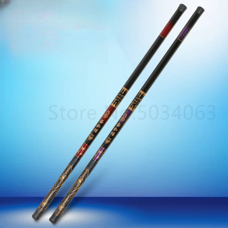 Caña de pescar telescópica de 2,7 M 3,6 M 4,5 M 5,4 M 6,3 M 7,2 M caña de pescar de carbono caña de pescar de mano de fibra dura súper ligera - imagen 5