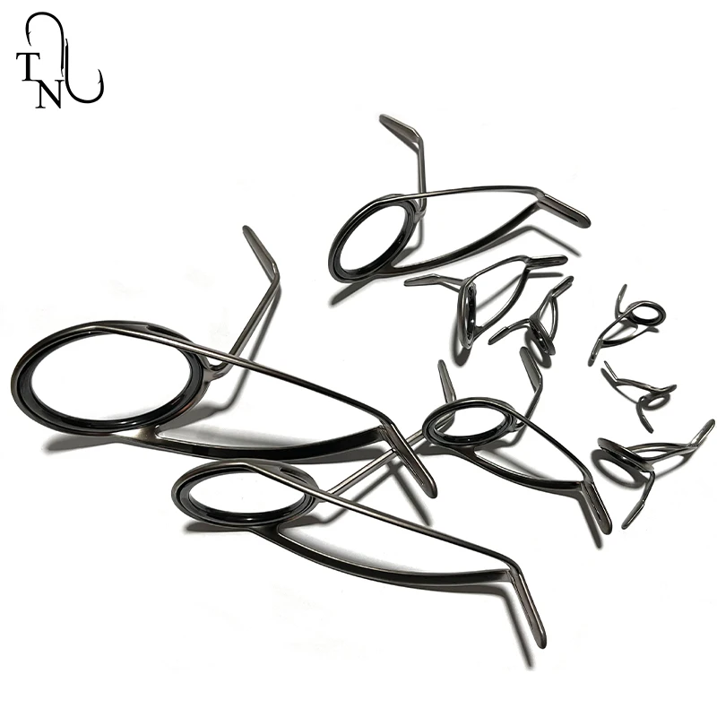 TN90 TU KWLSG anillo SIC color humo mate 6 - 50 #   Guía de caña de pescar, componentes de surf de carpa, construcción de caña, accesorios de caña DIY - imagen 5