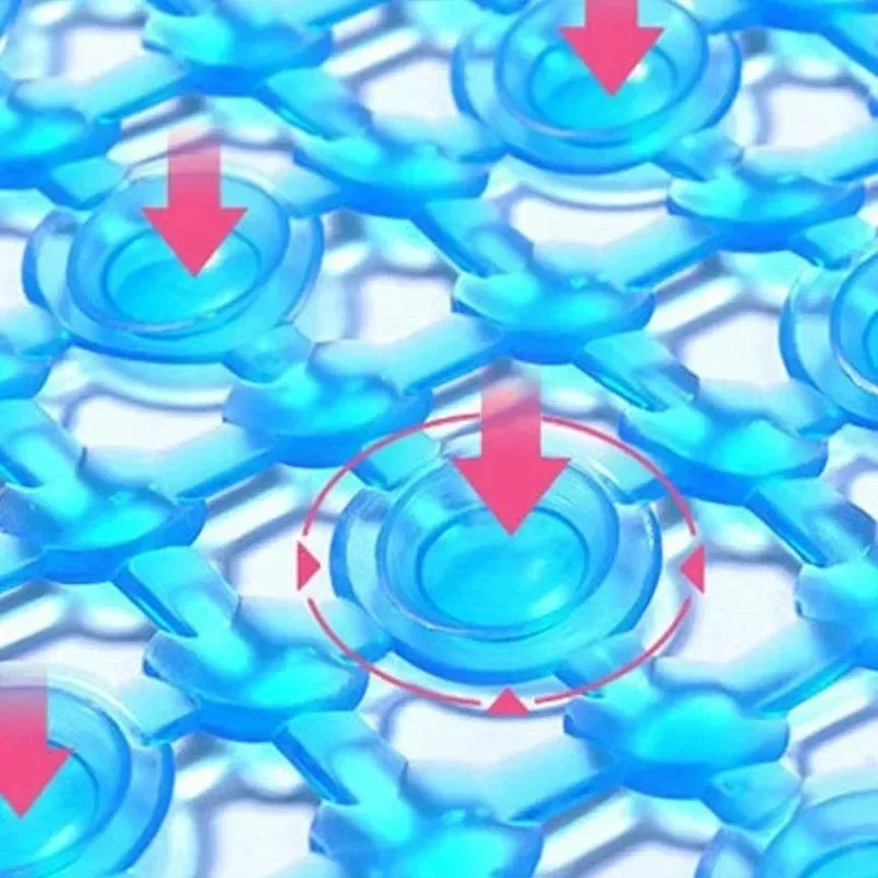 Alfombra de baño con ventosa antideslizante de PVC, estera de masaje suave, estera de ducha de baño antideslizante, suministros para el hogar, multicolor - imagen 5