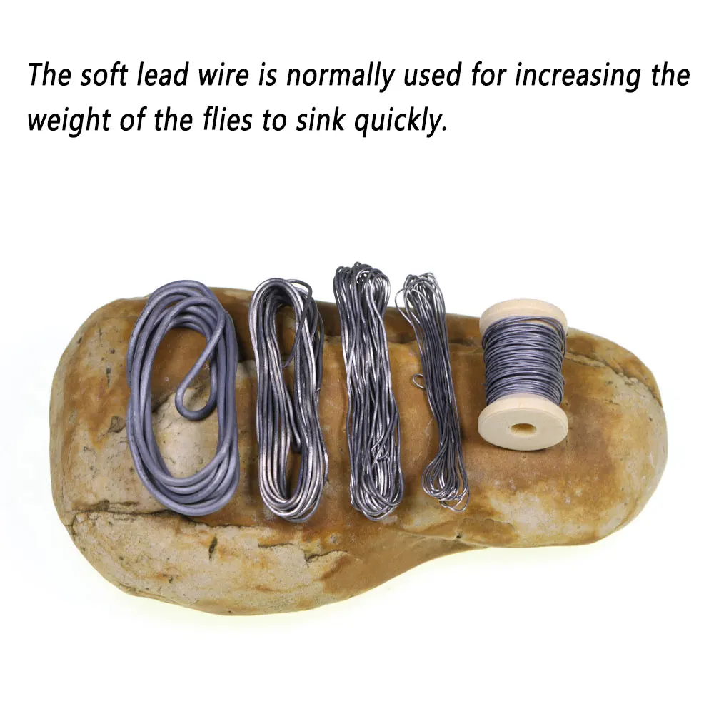0,5mm 0,8mm 1mm 2mm suave redondo ponido alambre de plomo Material de atado de moscas para ninfa húmeda Streamer moscas cuerpo trucha Señuelos de pesca de mar - imagen 5