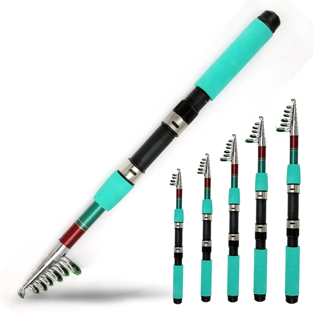 GHOTDA-Mini caña de pescar telescópica portátil para exteriores, caña de pescar de viaje, 1,8/2,1/2,4/2,7/3,0/3,6 M - imagen 4