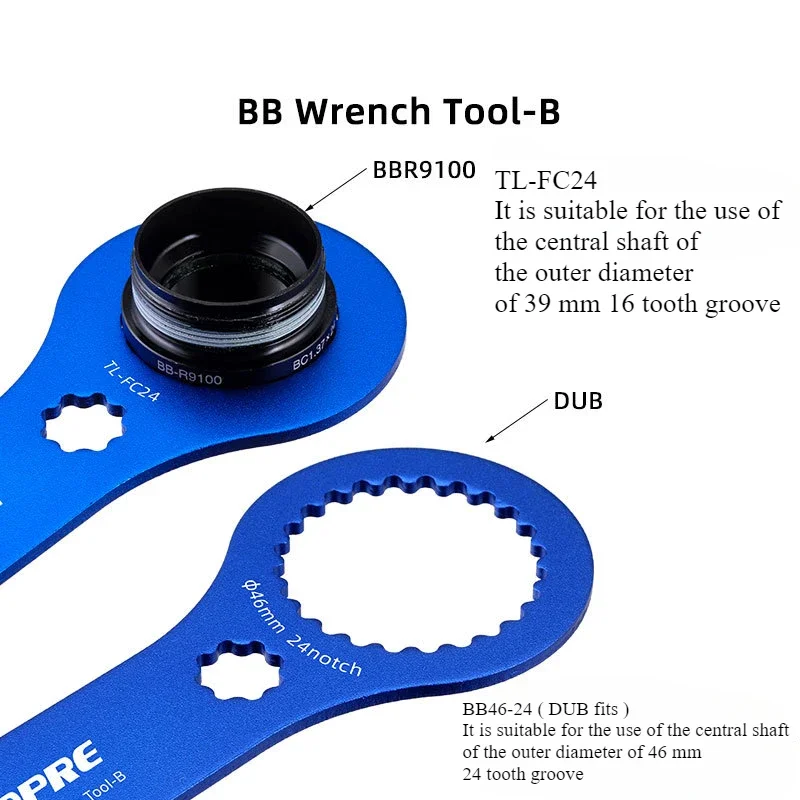 Dos ejes de aleación de aluminio finos opcionales, llave BB DUB, herramientas de desmontaje y instalación de placa dentada integrada multifuncional - imagen 3