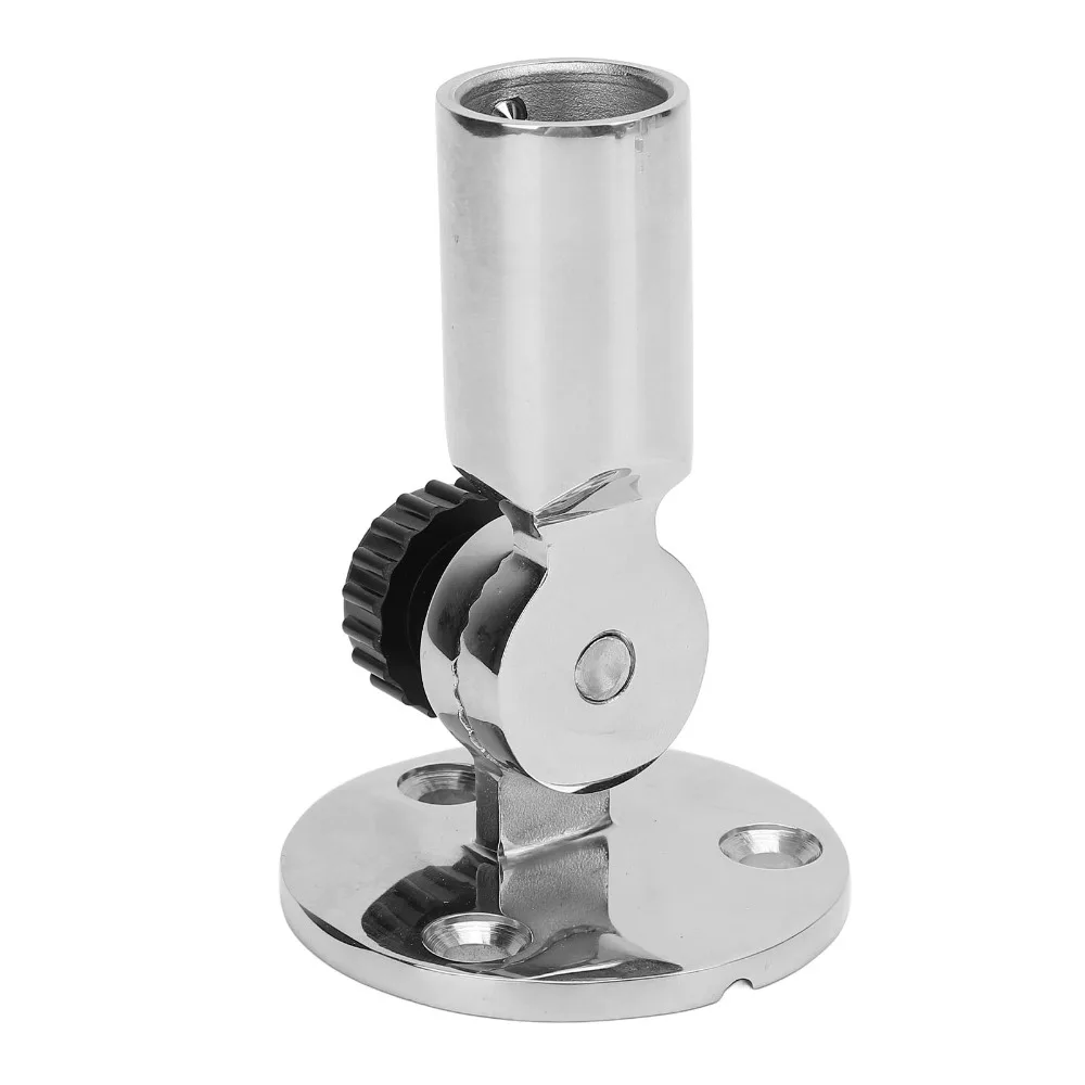 Soporte de Base de antena marina de acero inoxidable 316, riel de 19mm de diámetro ajustable de 180 grados, montaje de riel de trinquete para barco - imagen 3