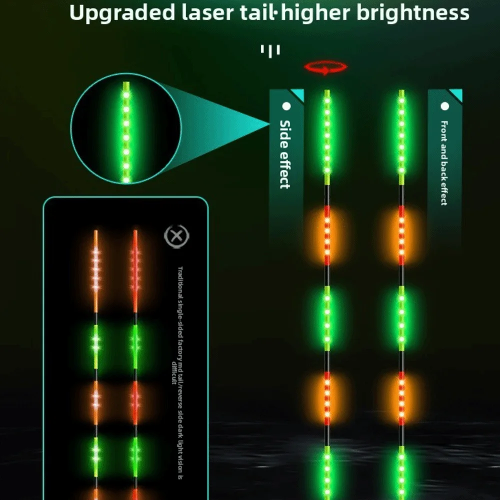 Flotador de pesca con indicador, boya de tubo de deriva antideslizante, Bobbers, gancho para morder, cambio de Color, flotador de luz Led de pesca altamente sensible - imagen 4