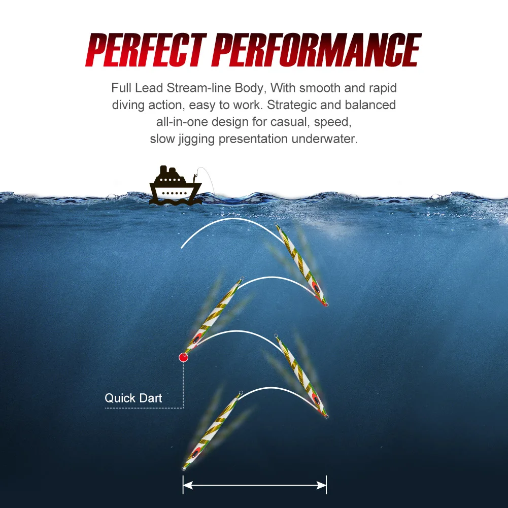 Jig metálico de velocidad NOEBY para pesca en alta mar - imagen 5