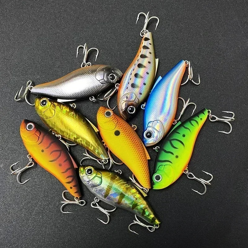 75mm 14,5g vibración sin labios Crankbaits pesca marea agua salada Trolling cebo duro Artificial hundimiento Señuelos de Pesca Vib señuelo - imagen 3