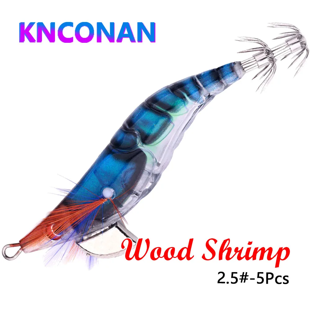 Señuelos de jigging artificiales con cebo de calamar, 5 uds., 2,5 #   Anzuelos de calamar de hundimiento lento, pesca en el mar, pulpo, sepia, aparejos luminosos