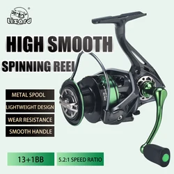 Carrete Lizard Fishing NGK – Rodamientos inox y manivela CNC ligera