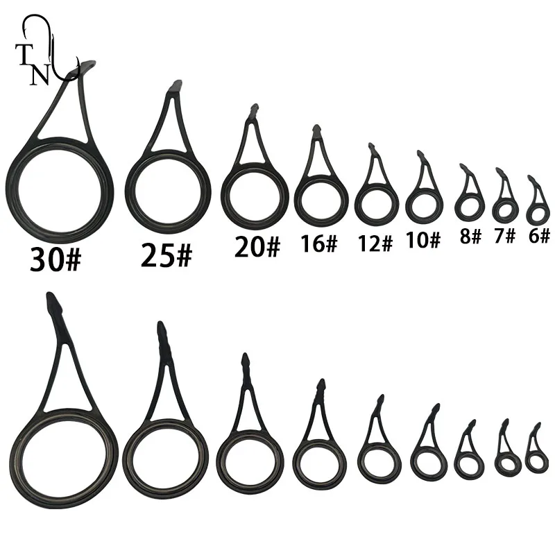 Guías de caña de pescar TN78 BOSLSG, anillo de cerámica SIC, reparación de acero inoxidable, componente de construcción de caña de pescar, accesorios de aparejos DIY - imagen 3