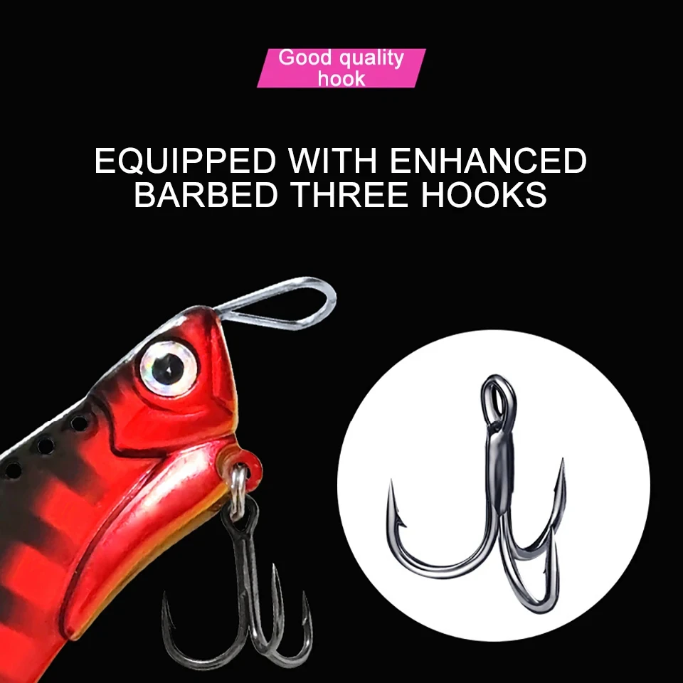 WALK FISH-señuelo de Pesca de Metal, 1 piezas, VIB, 45mm, 9,5g, cuchara de vibración, cebos duros Crankbait, Wobbler, Swimbait, Cicada VIB - imagen 5